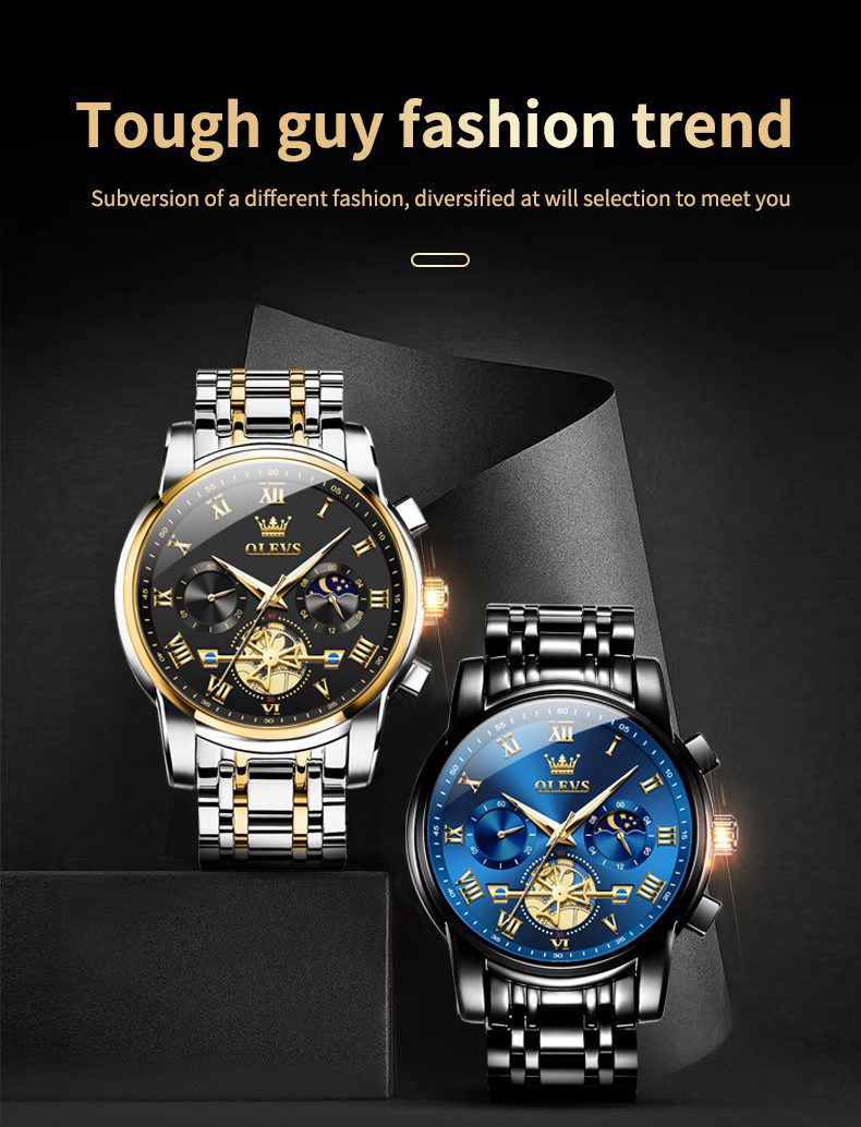 OLEVS - BLACK BLUE description image