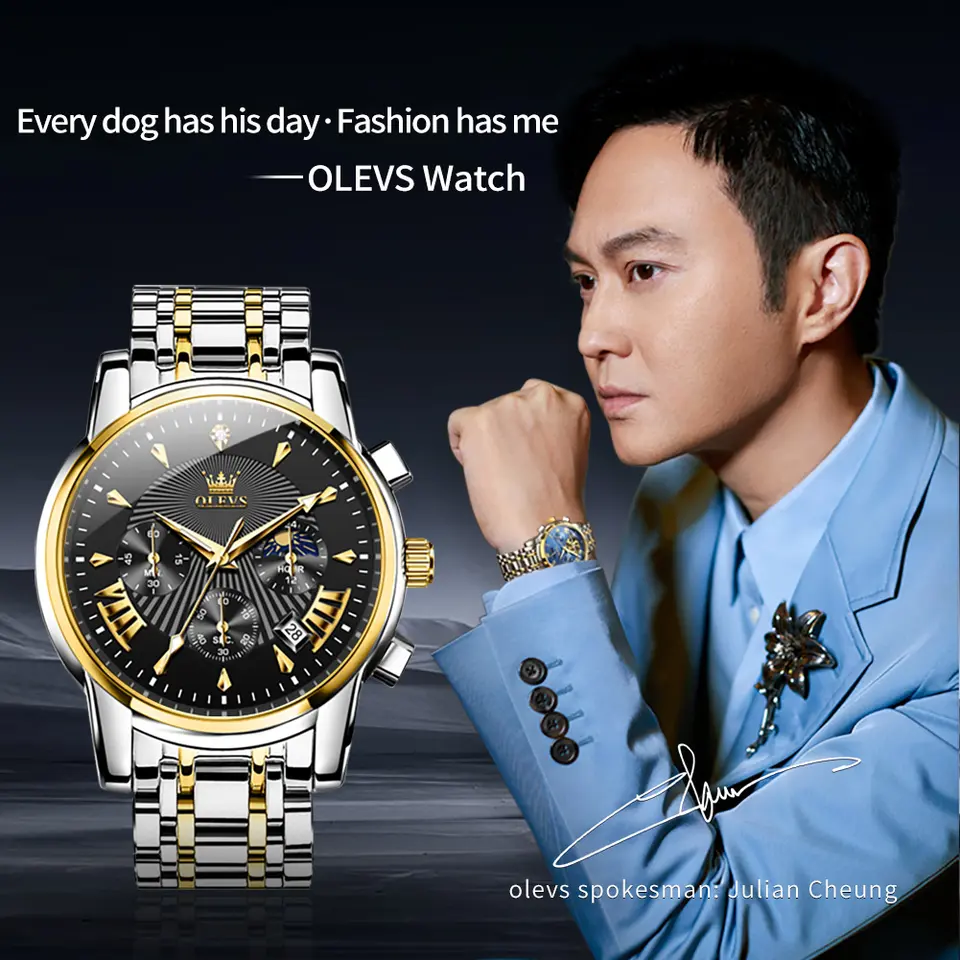 OLEVS 2892-GOLDEN BLACK description image