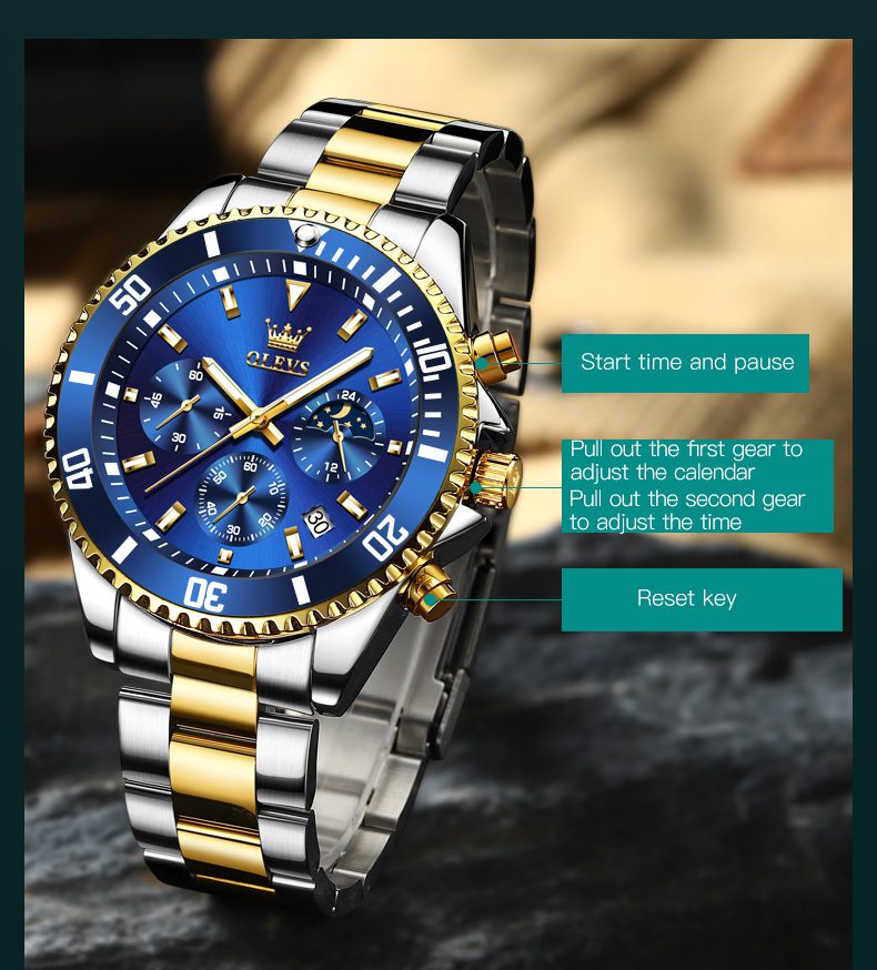 OLEVS2870 -GOLDEN BLUE description image