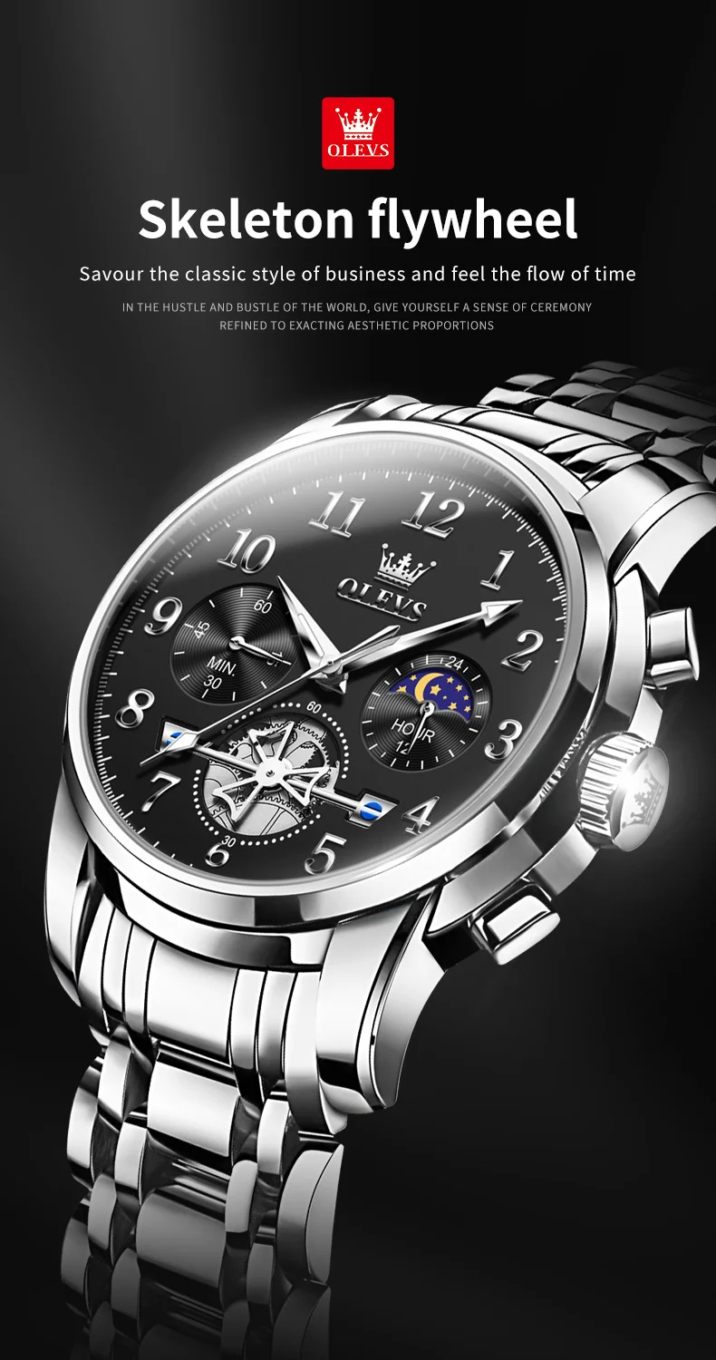 OLEVS 2900 - SILVER BLACK description image