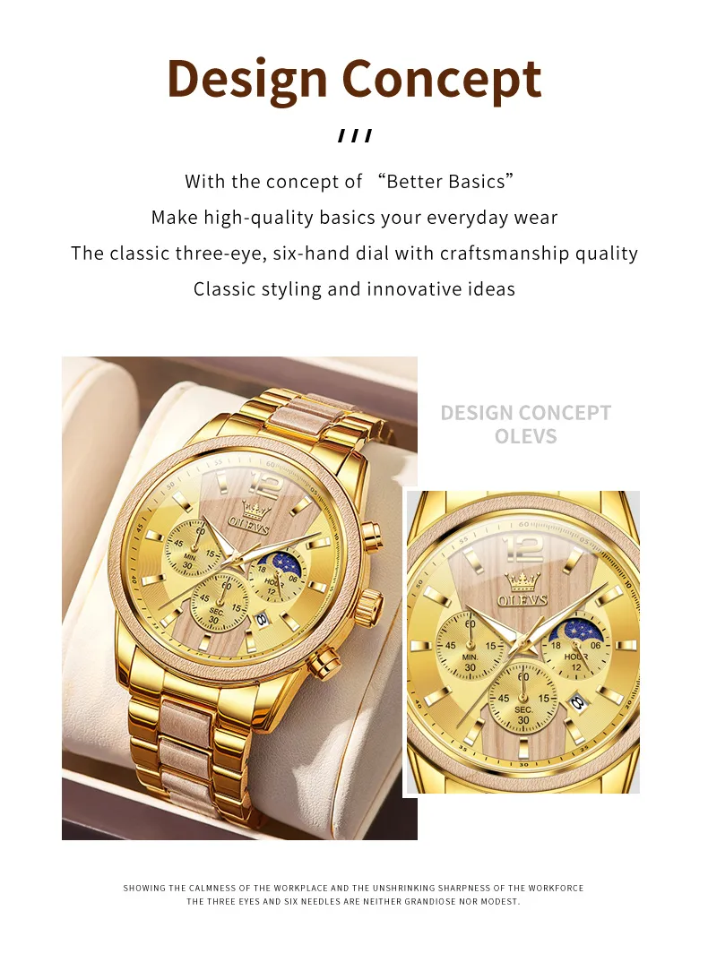OLEVS 3645-GOLD description image