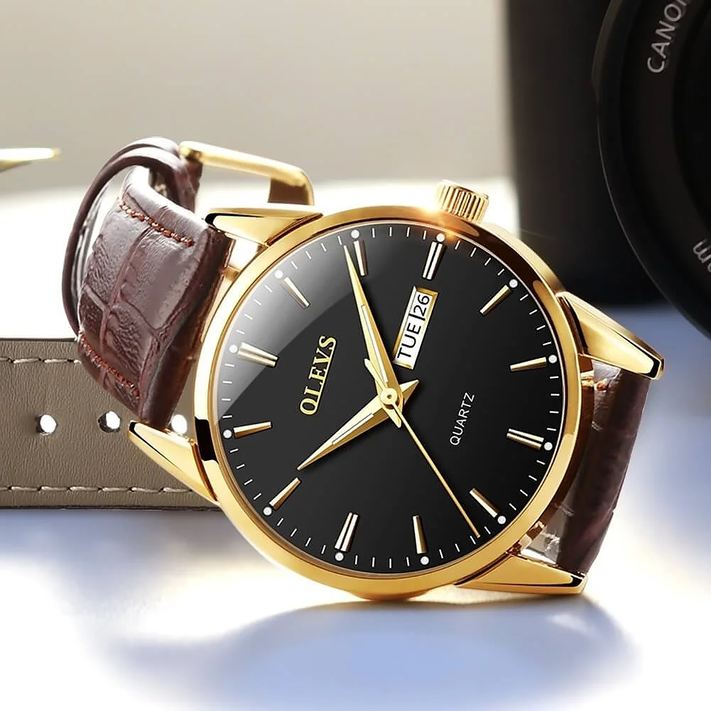 OLEVS 6898-BLACK BROWN image 2