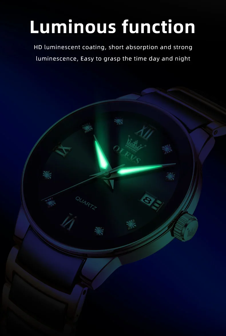 OLEVS 7114-SILVER BLACK description image