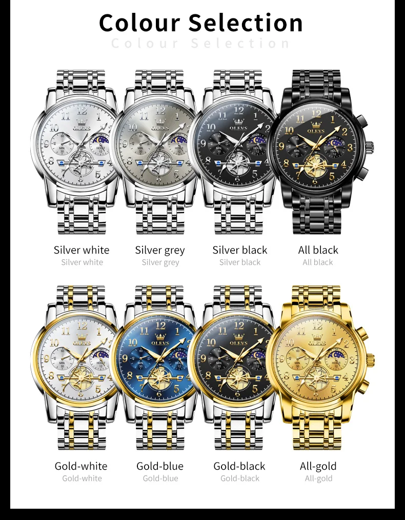 OLEVS 2900-GOLDEN BLUE description image