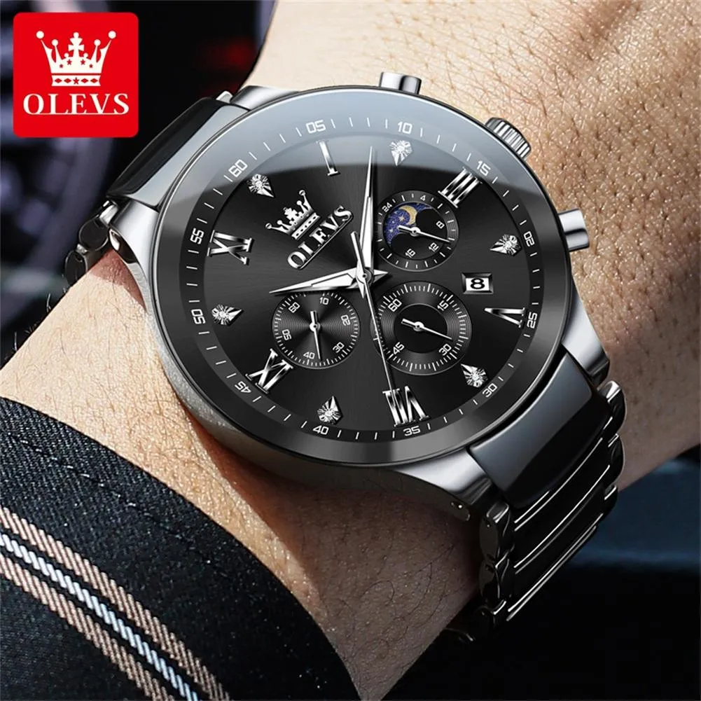 OLEVS 7004-SILVER BLACK image 2