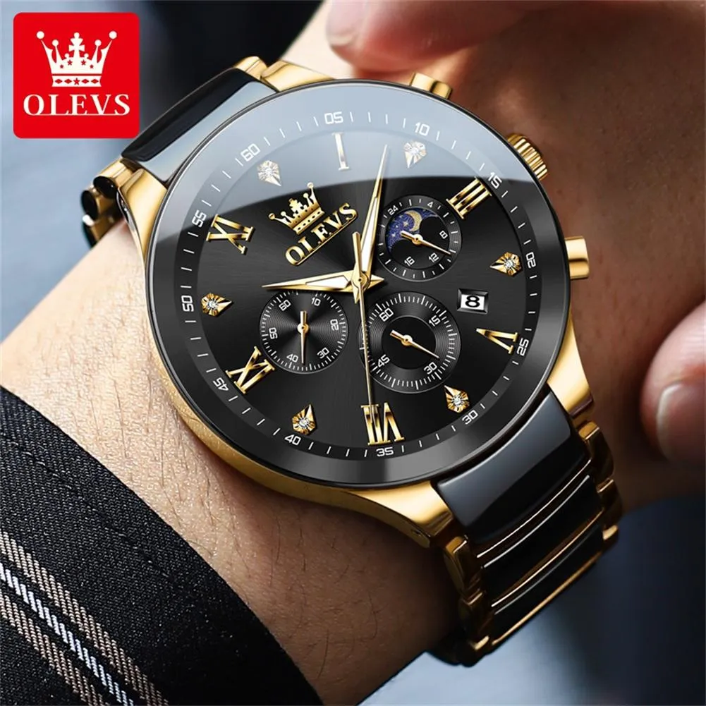 OLEVS 7004-GOLDEN BLACK image 2
