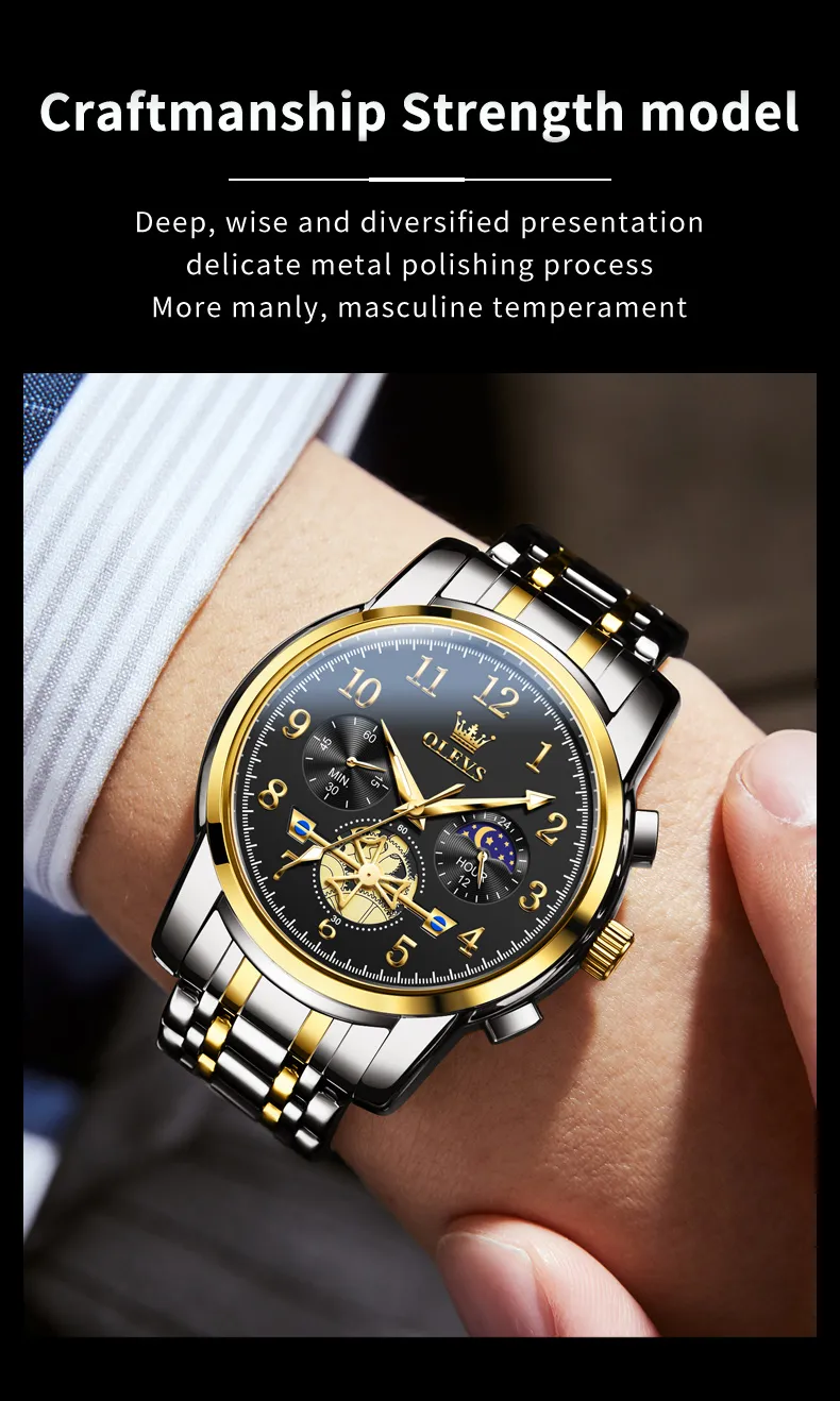 OLEVS 2900 -GOLDEN BLACK description image