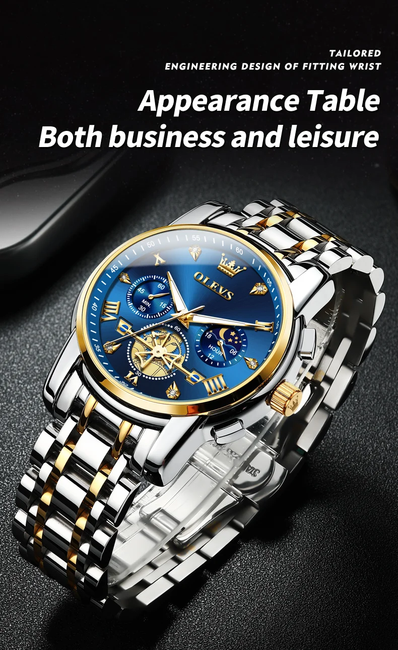 OLEVS 2856 -GOLDEN BLUE description image
