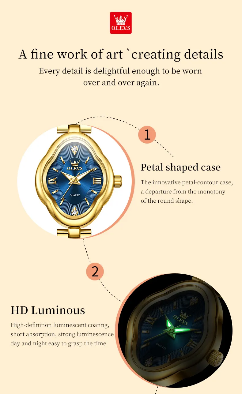 OLEVS 5666-GOLDEN BLUE description image