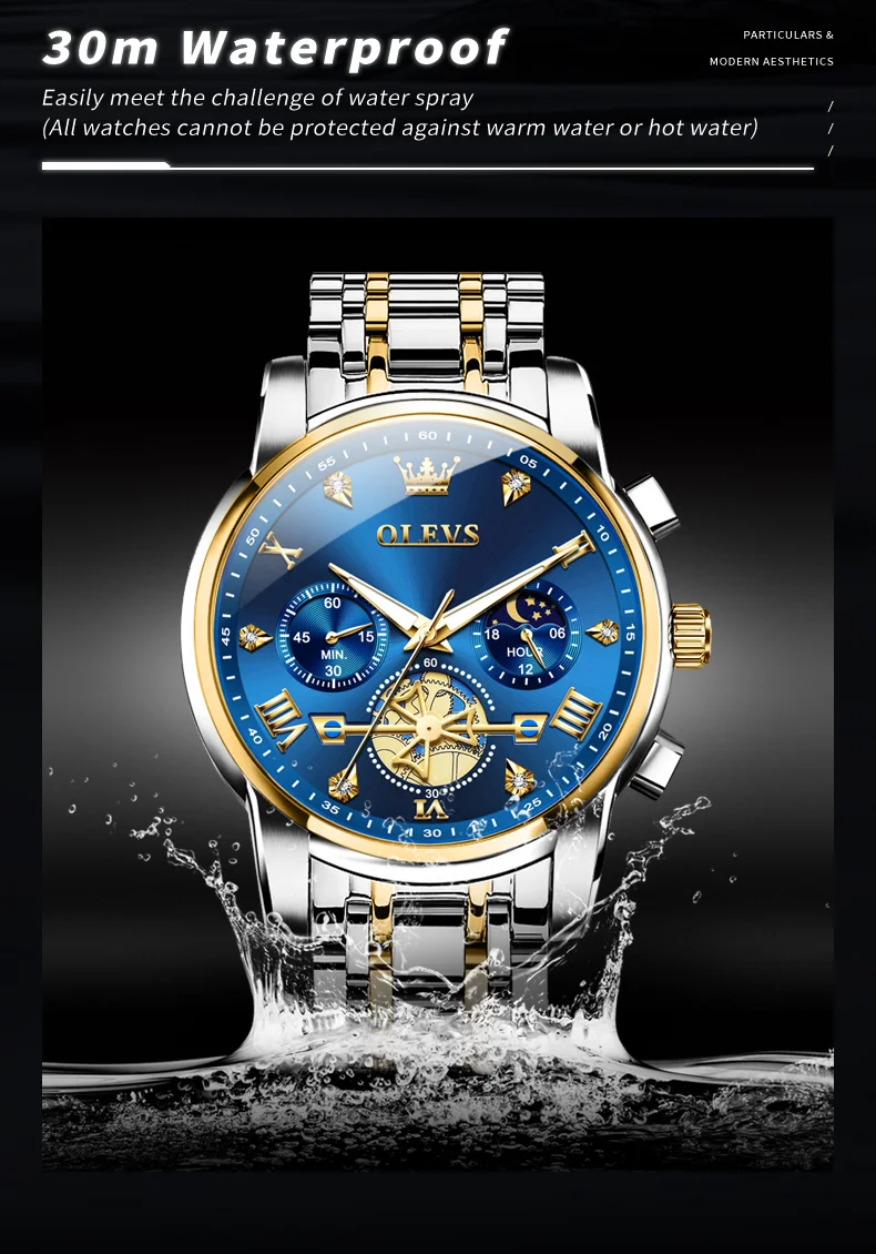 OLEVS 2856 -GOLDEN BLUE description image