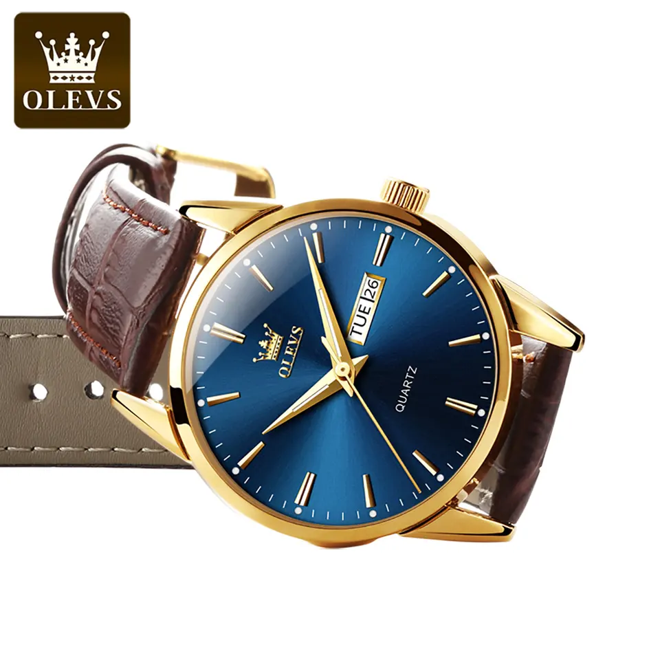 OLEVS 6898-BLUE BROWN image 2