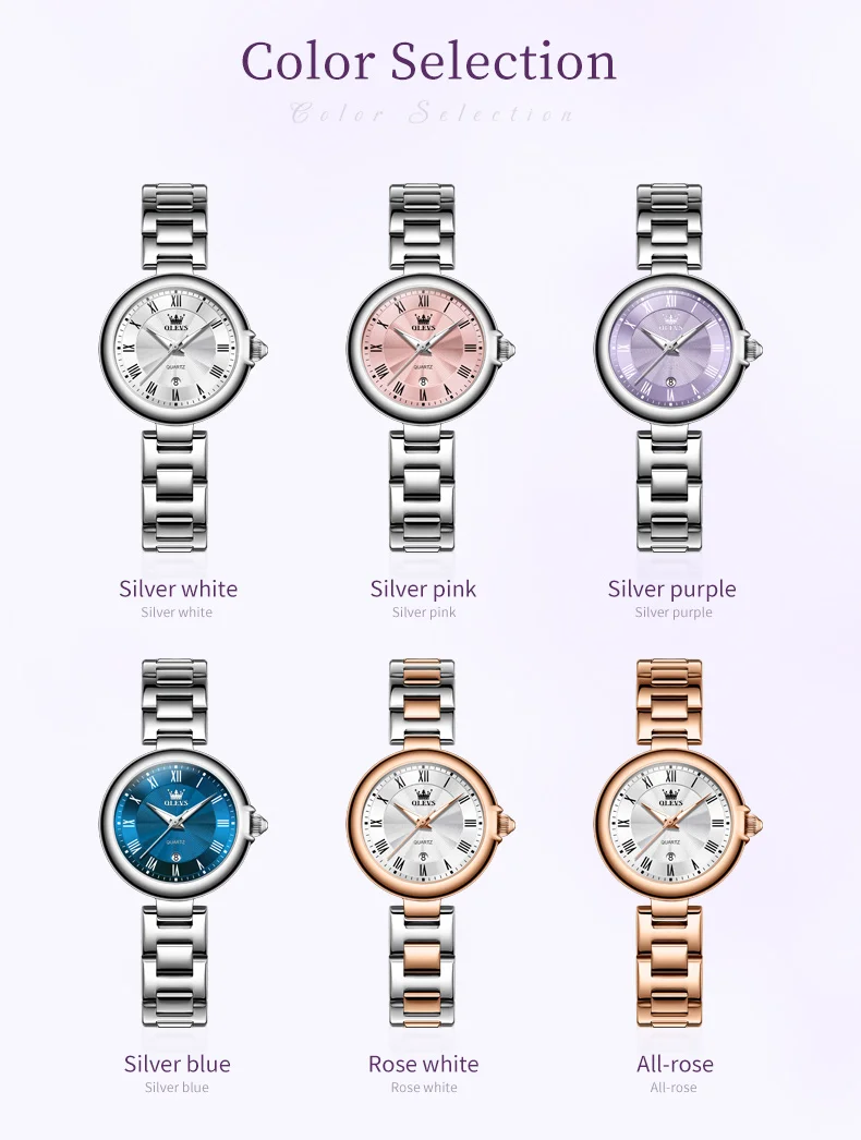 OLEVS 5608-SILVER PINK description image