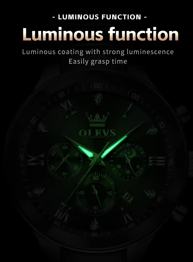 OLEVS 7004 - ROSE BLACK description image