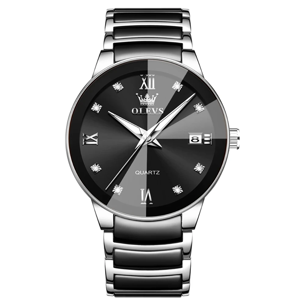 OLEVS 7114-SILVER BLACK
