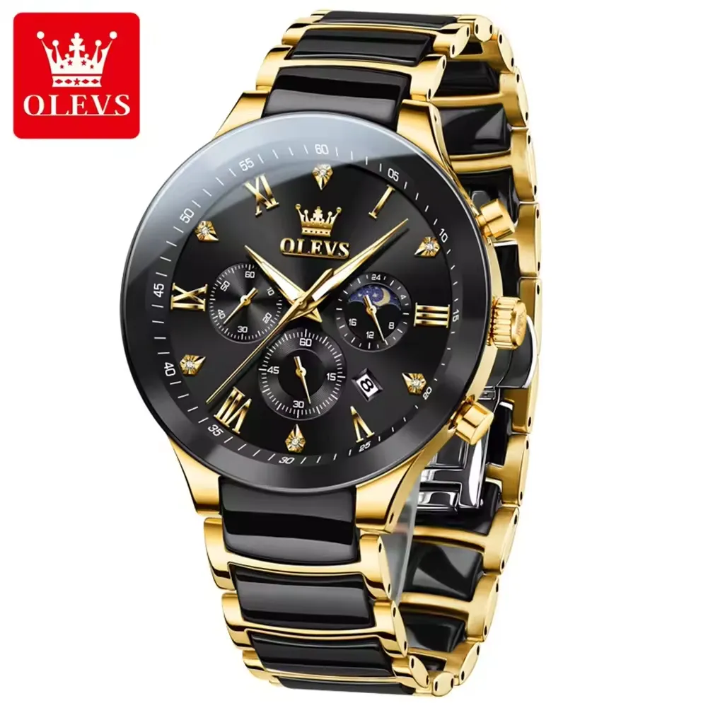 OLEVS 7004-GOLDEN BLACK