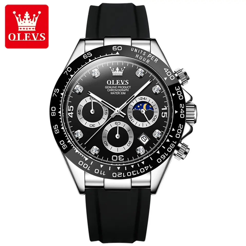 OLEVS 2875- SILVER BIACK