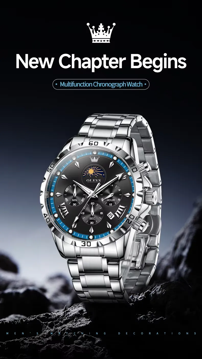 OLEVS 2949-SILVER BLUE description image