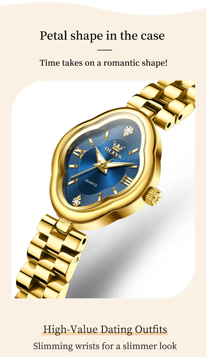 OLEVS 5666-GOLDEN BLUE description image