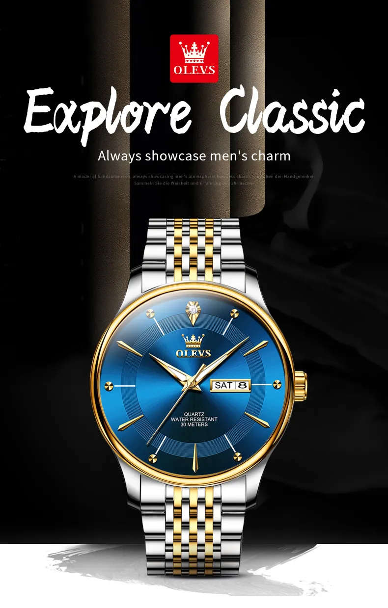 OLEVES 9908 - GOLDEN BLUE image 2