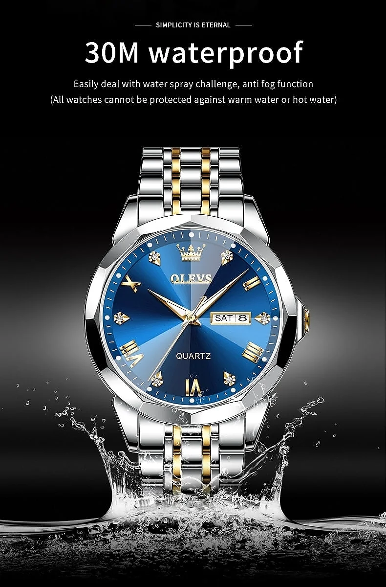 OLEVS 9931-GOLDEN BLUE description image