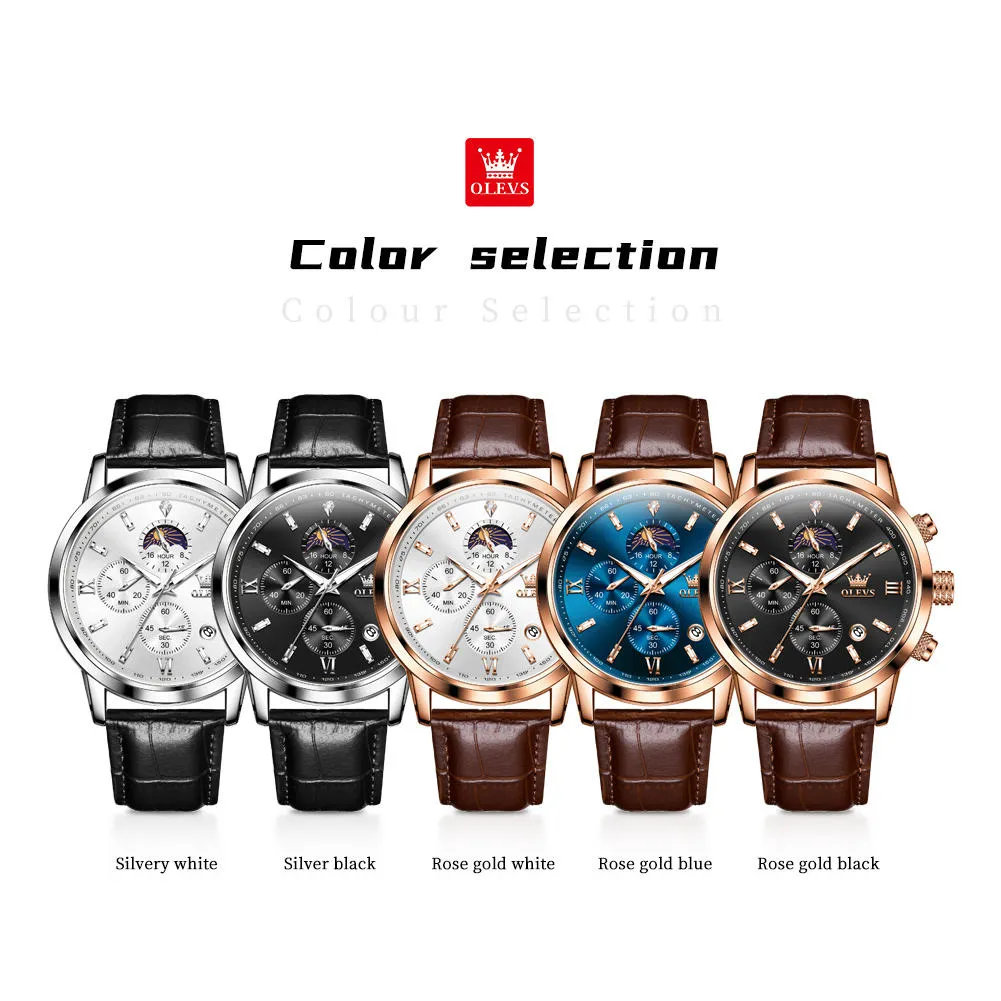 OLEVS 9812 - BLACK  WHITE description image