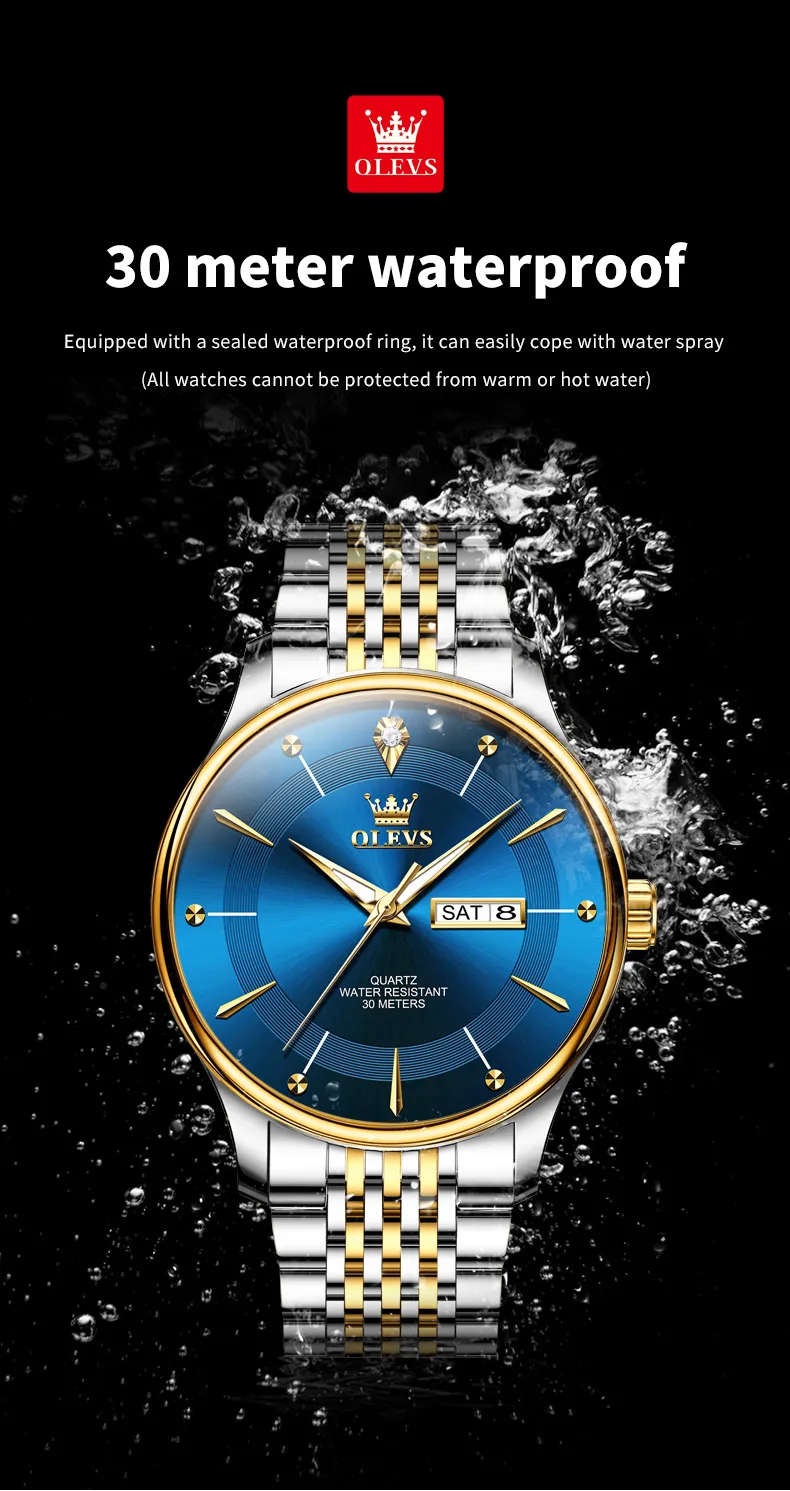 OLEVES 9908 - GOLDEN BLUE description image