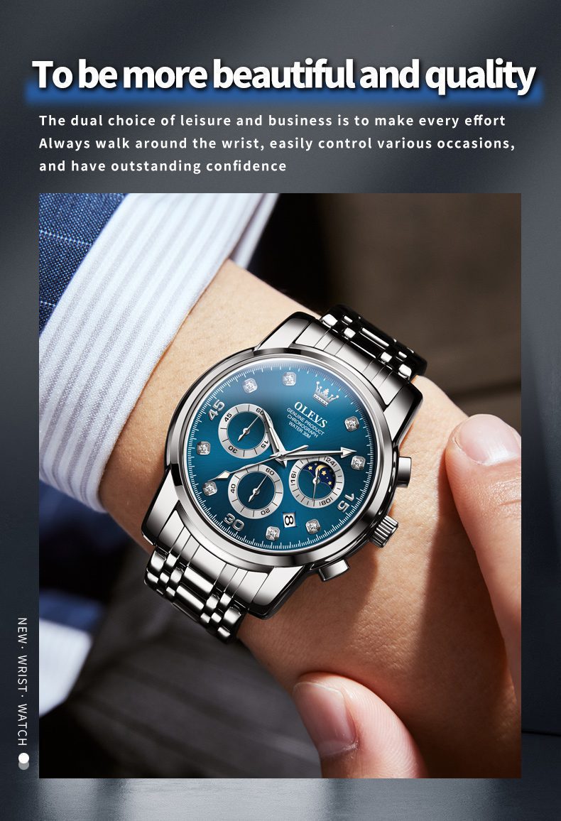 OLEVS 2889-SILVER BLUE description image