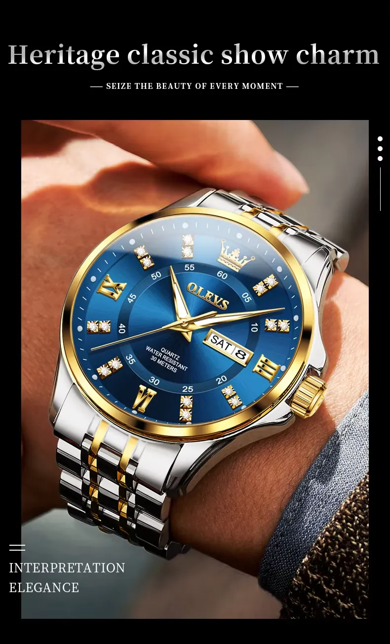 OLEVS 3620 - GOLDEN BLUE description image