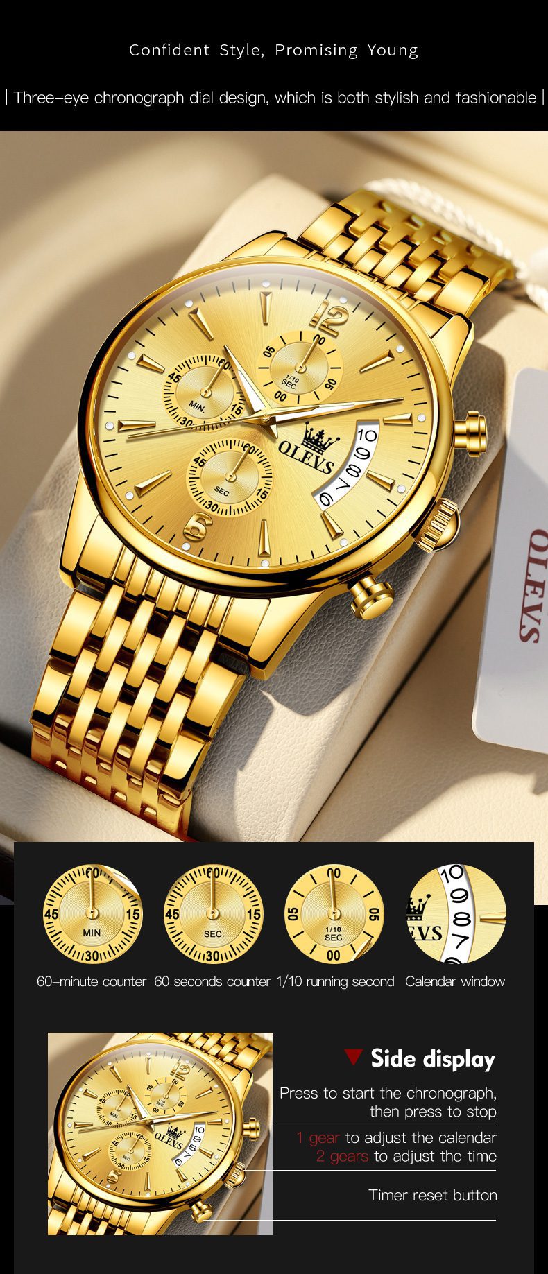 OLEVS 2867 -GOLDEN description image