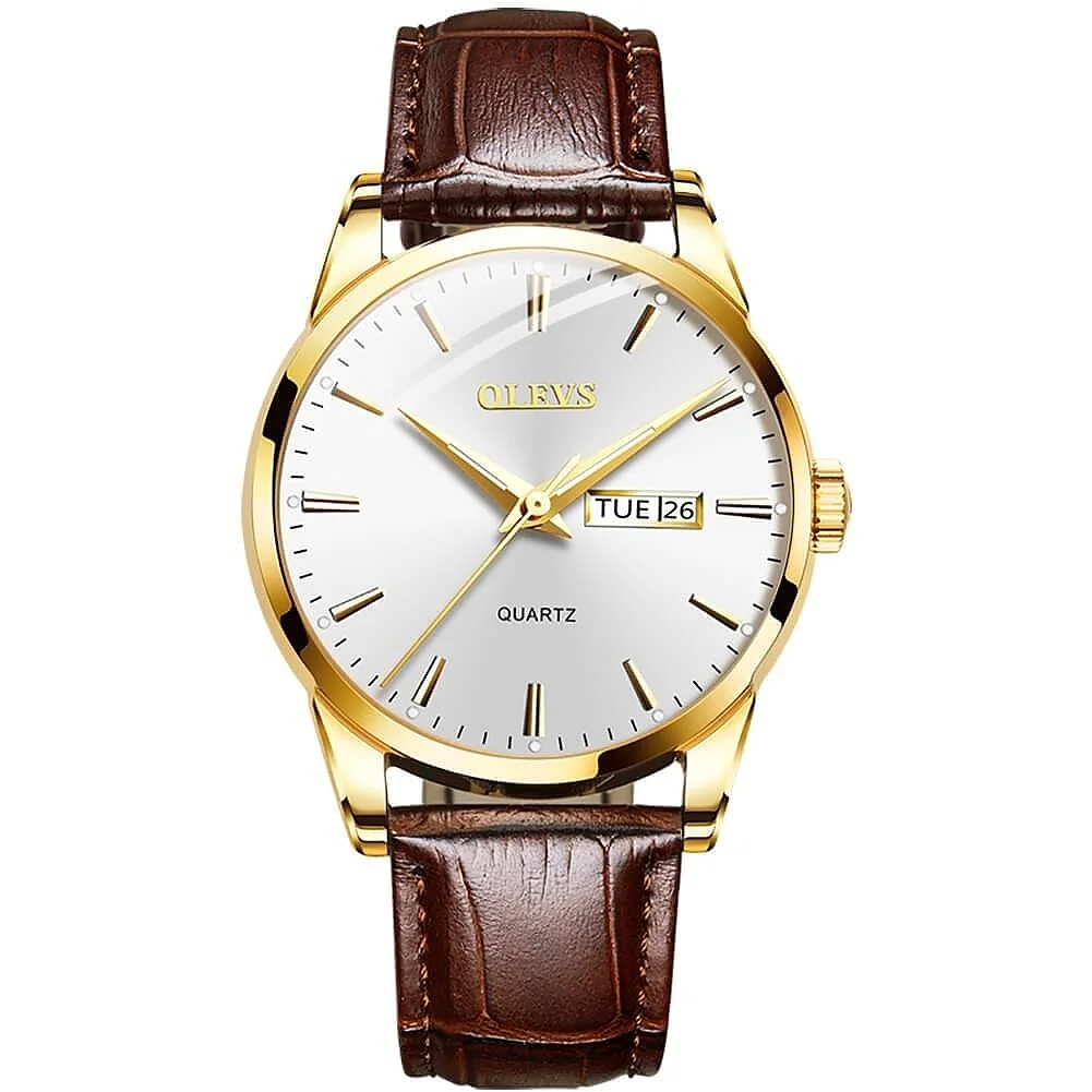 OLEVS 6898-WHITE BROWN