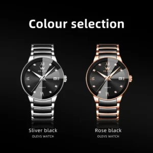 OLEVS 7114-SILVER BLACK description image