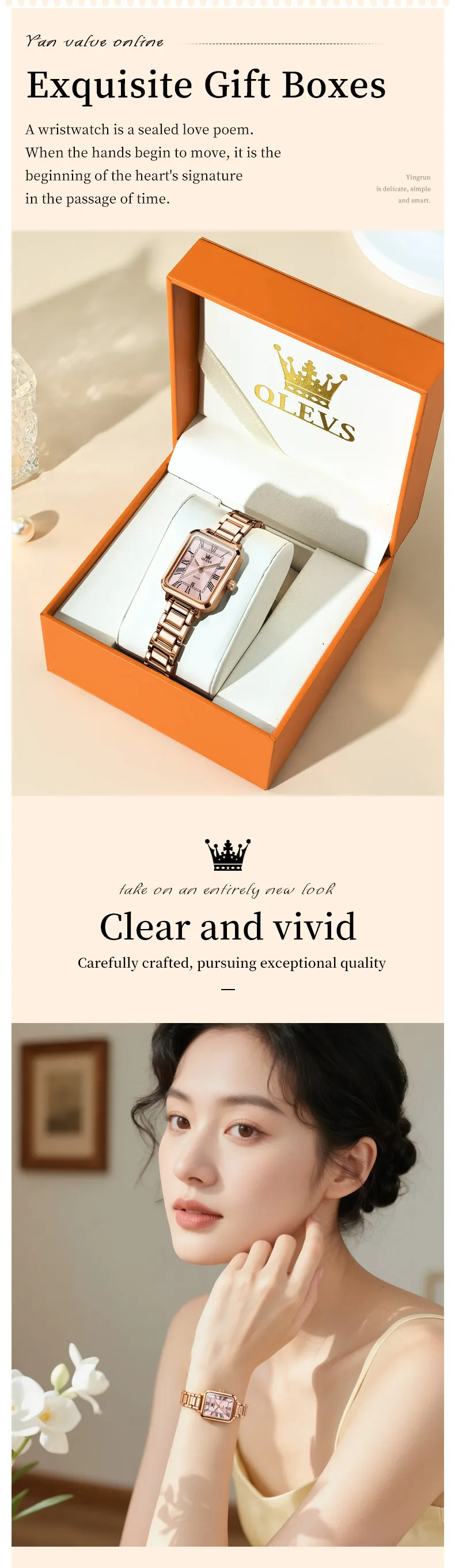 OLEVS 5641- ROSE GOLD PINK description image